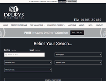 Tablet Screenshot of drurysestateagents.co.uk